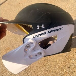 Boys Under Armour Black and White Batting Helmet